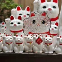 鑲嵌玻璃招財貓掛飾 大/小