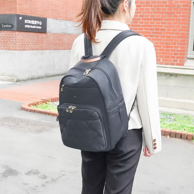 必BUY葫蘆紋旅行後背包(大款)23336莫蘭迪灰