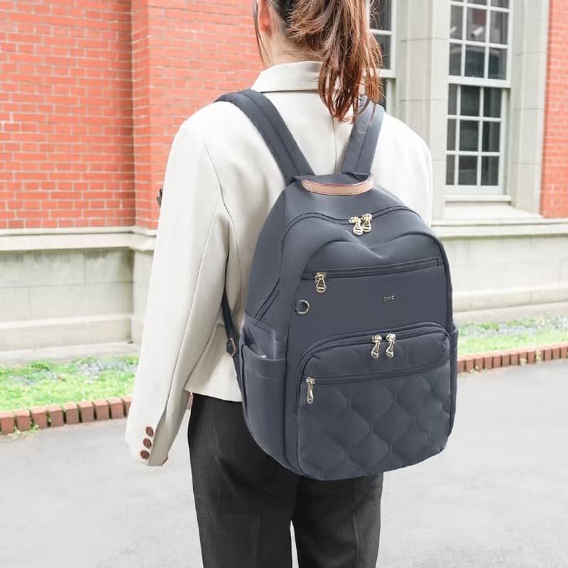 必BUY葫蘆紋旅行後背包(大款)23336莫蘭迪灰