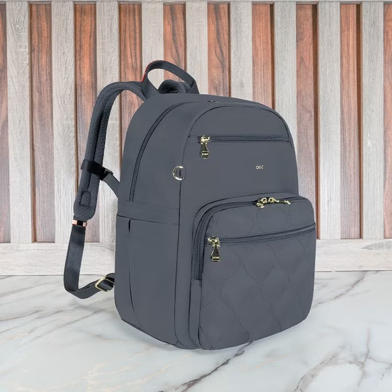 必BUY葫蘆紋旅行後背包(大款)23336莫蘭迪灰