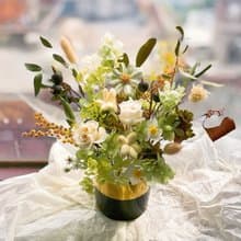【花訴花藝】春芽綠永生桌花/開幕花禮/升遷花禮/祝賀花禮