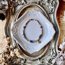 -巴黎舊書店-天然水晶手鏈/黃銅手鍊