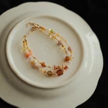 秋日幻想系列 金色布魯日 Golden Brugges 捷克珠 串珠雙層手鍊