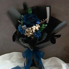 美好時光|深夜藍調-永生花花束、玫瑰花束、花束、情人節、父親節