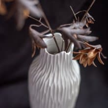 霧的原貌 割紋瓶 中 - 手作花器
