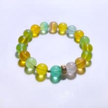 寶石系 天然礦石 螢光彩螢石 9.7 mm 手鍊