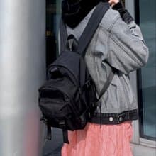 小眾原創設計 尼龍創意雙層大容量子母小雙肩包