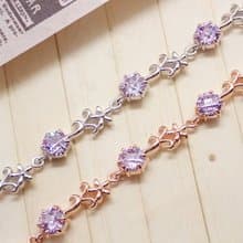 【比法一生】純銀手鍊—紫嬌花 925銀手工飾品