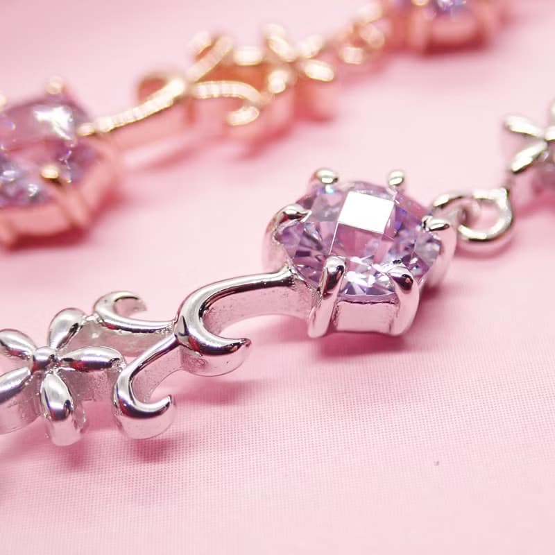 【比法一生】純銀手鍊—紫嬌花 925銀手工飾品