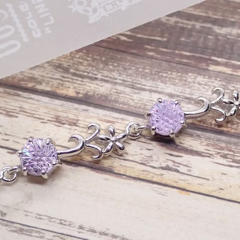 【比法一生】純銀手鍊—紫嬌花 925銀手工飾品