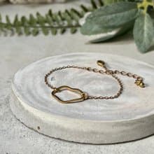 老林雜貨 | 不規則圈圈黃銅手鍊