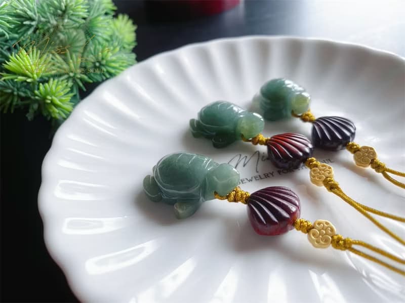 天然緬甸玉翡翠 龜 掛繩 包掛 禮物 人興財旺祖孫輩輩富有
