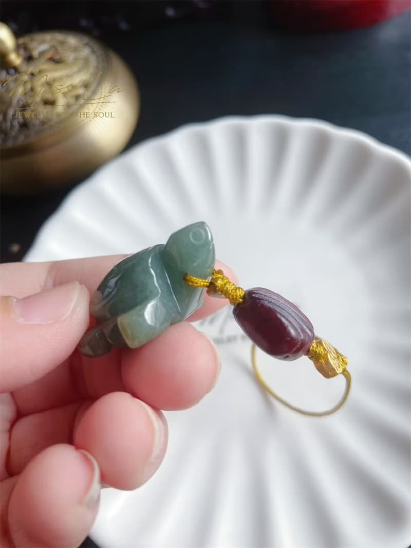 天然緬甸玉翡翠 龜 掛繩 包掛 禮物 人興財旺祖孫輩輩富有