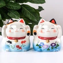 日本藥師窯招財貓可愛貓咪金魚陶瓷蚊香爐蚊遣器裝飾擺件禮物