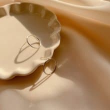 我是圓 -純銀耳環-可改夾