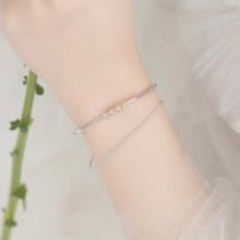 蛋白石925純銀蛋糕排鑽風格手環