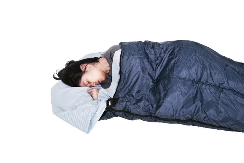 【台灣製造】加大版素色純棉便攜旅行床單/睡袋內套-川流藍