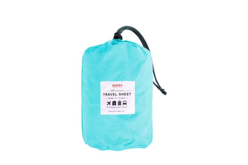 【台灣製造】加大版素色純棉便攜旅行床單/睡袋內套-川流藍