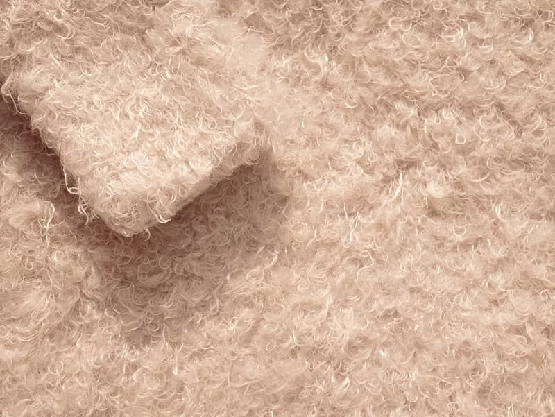 AMBER 系列 - 柔映 * 粉霧色 混織毛料 圍巾 連帽圍巾