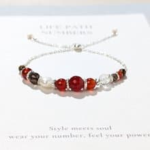 生命靈數1號 開運手鍊 | 紅瑪瑙×天然石 | 紅色能量與領導象徵