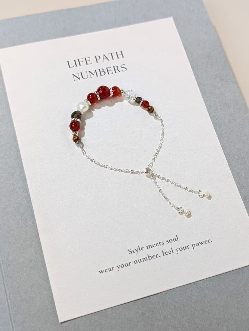 生命靈數1號 開運手鍊 | 紅瑪瑙×天然石 | 紅色能量與領導象徵