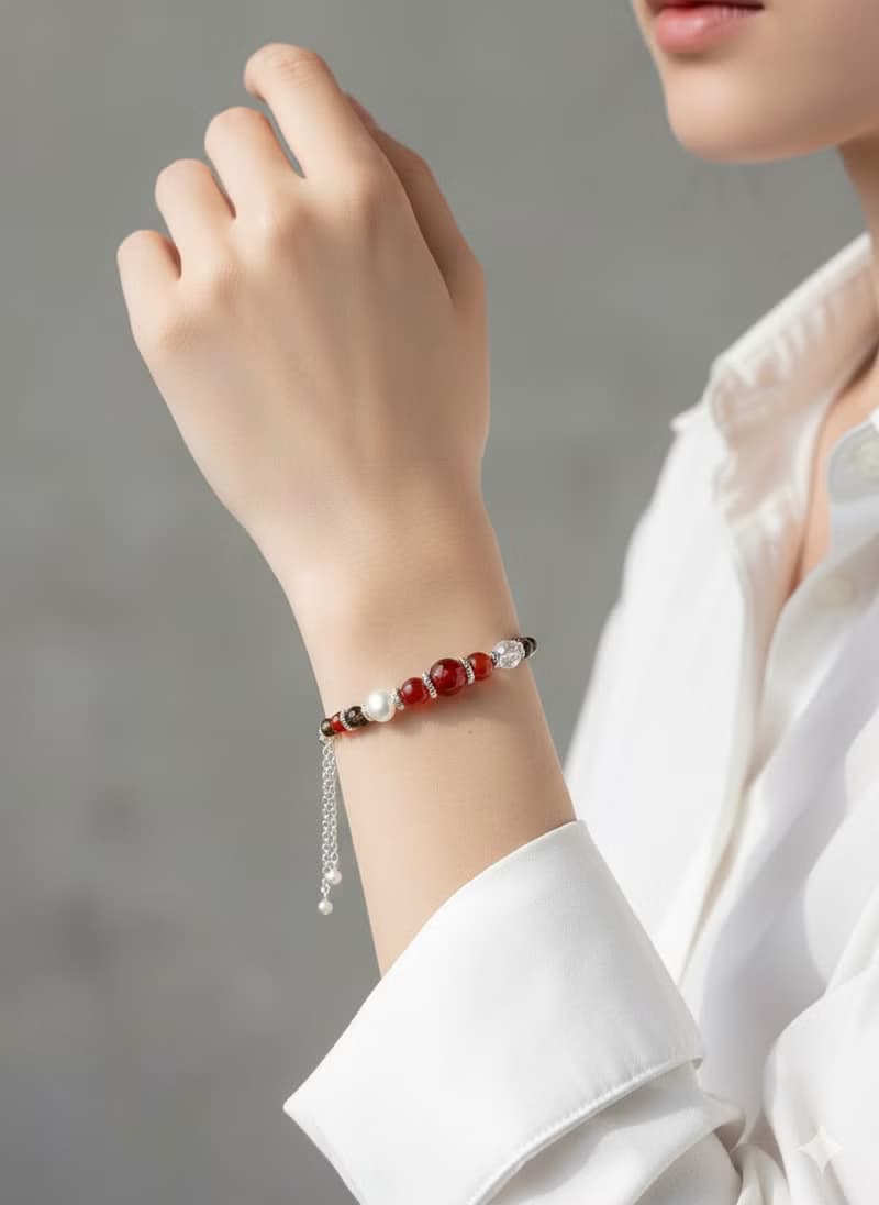 生命靈數1號 開運手鍊 | 紅瑪瑙×天然石 | 紅色能量與領導象徵