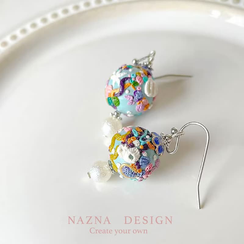 NaznaDesign-低溫陶瓷手工耳飾-ocean
