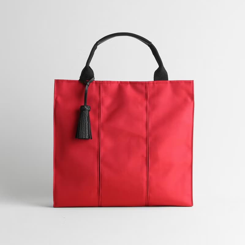 KOSHO ougi nylon トートバッグ S レディース メンズ 軽量 手提げ オリジナル 日本製 京都 裏地付き ホック付き タッセル付き