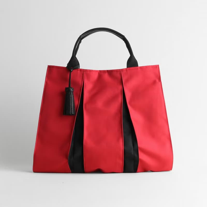 KOSHO ougi nylon トートバッグ S レディース メンズ 軽量 手提げ オリジナル 日本製 京都 裏地付き ホック付き タッセル付き