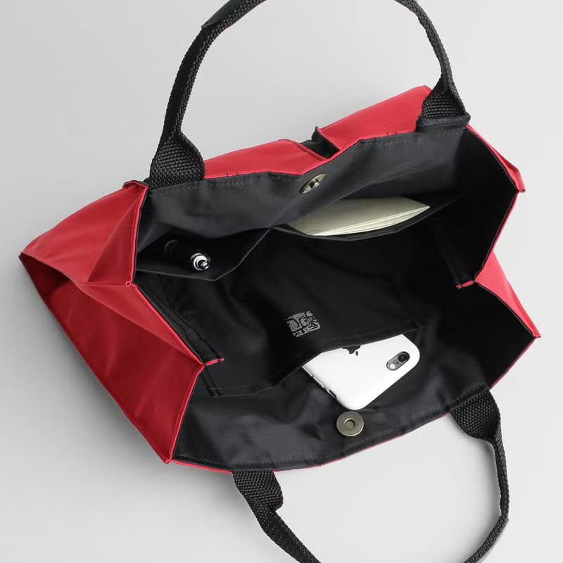 KOSHO ougi nylon トートバッグ S レディース メンズ 軽量 手提げ オリジナル 日本製 京都 裏地付き ホック付き タッセル付き
