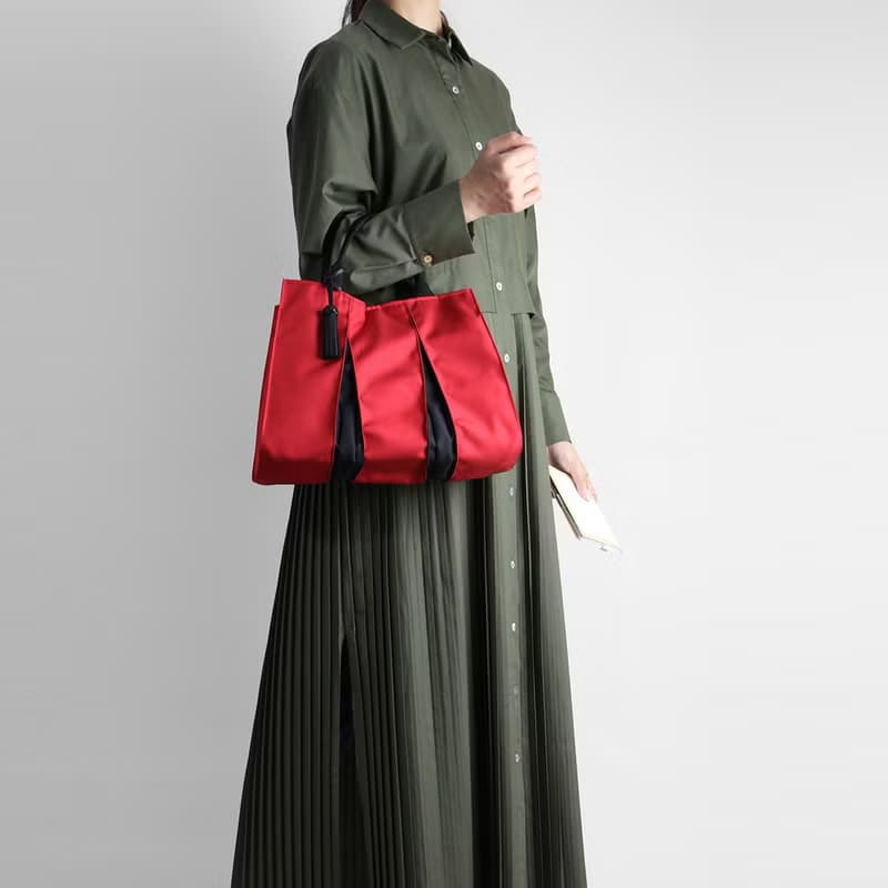 KOSHO ougi nylon トートバッグ S レディース メンズ 軽量 手提げ オリジナル 日本製 京都 裏地付き ホック付き タッセル付き