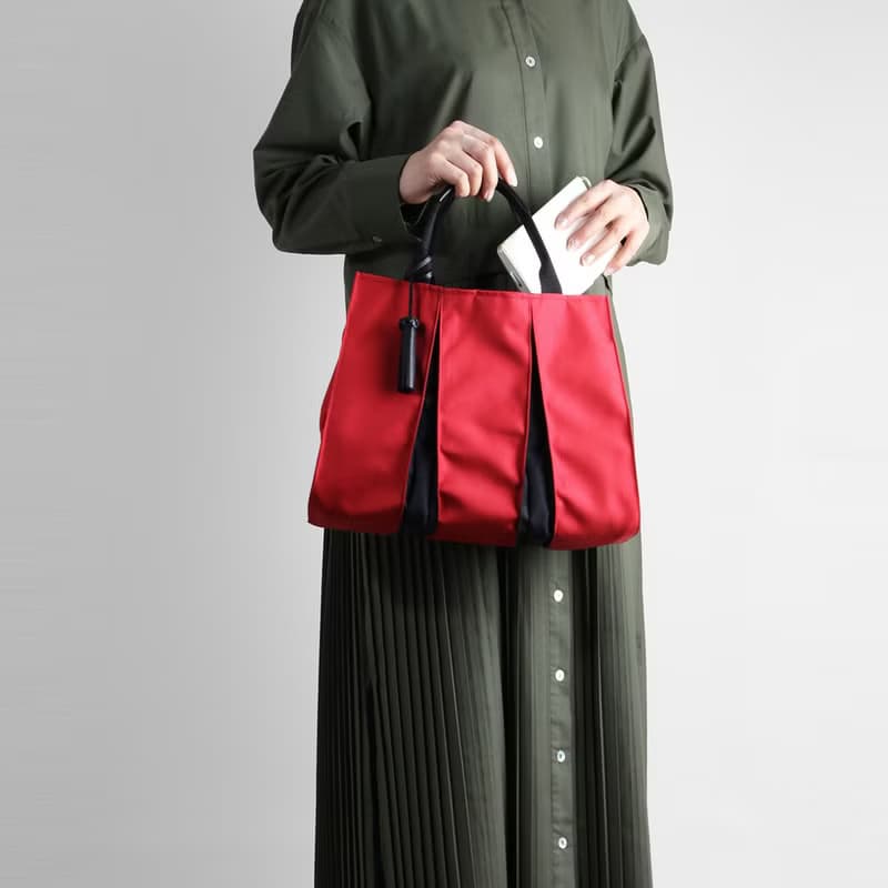 KOSHO ougi nylon トートバッグ S レディース メンズ 軽量 手提げ オリジナル 日本製 京都 裏地付き ホック付き タッセル付き