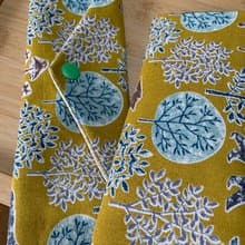 文青風環保純棉筷袋 ~ 竹林深處 耀眼黃 潮物 收納 手作餐具袋 禮