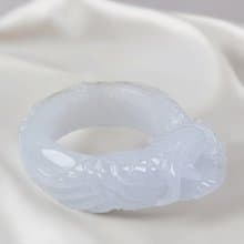 冰糯種翡翠鳳凰戒指 | 天然緬甸玉翡翠A貨 | 送禮