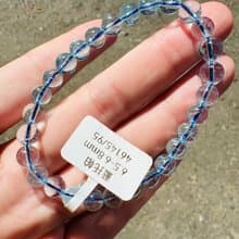 天空藍托帕石水晶6.5-6.8mm15.10g消除悲傷增加自信快樂吸引財富