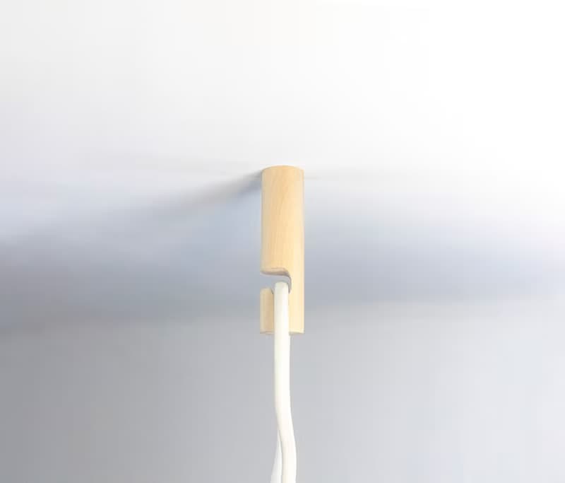 Cord keeper ceiling and wall hook for swag pendant. chandelier lighting