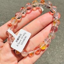 精品錦鯉紅膠花水晶8.5mm19.60g富貴吉祥鎮宅辟邪擋煞淨化催桃花