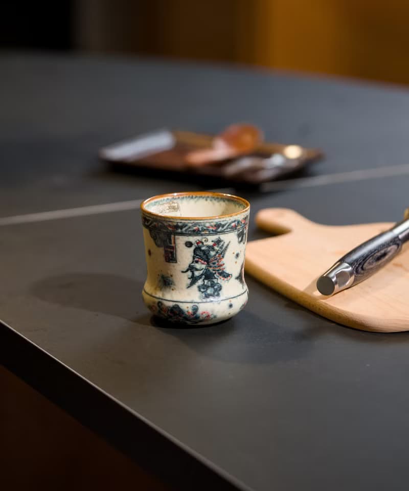 2025年新作 景德鎮手繪青花瓷 中華唐風  皮影戲咖啡杯可樂杯