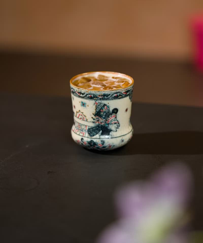 2025年新作 景德鎮手繪青花瓷 中華唐風  皮影戲咖啡杯可樂杯