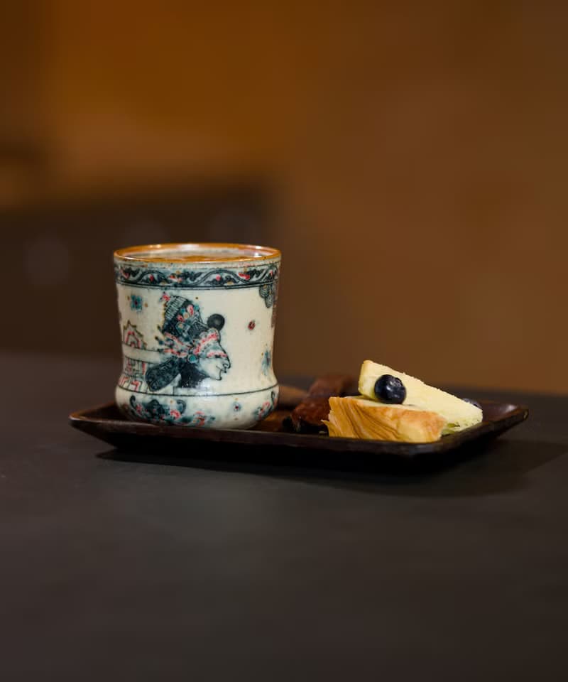 2025年新作 景德鎮手繪青花瓷 中華唐風  皮影戲咖啡杯可樂杯