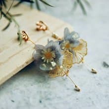 無痛耳夾/真花耳環