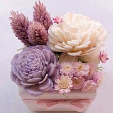 情人節禮物花束馬卡龍皇后雪花冰永生盆花結婚捧花永生乾燥花畢業