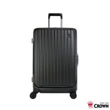 【CROWN】26吋 BOXY 前開框架拉桿箱 託運箱  鐵灰色
