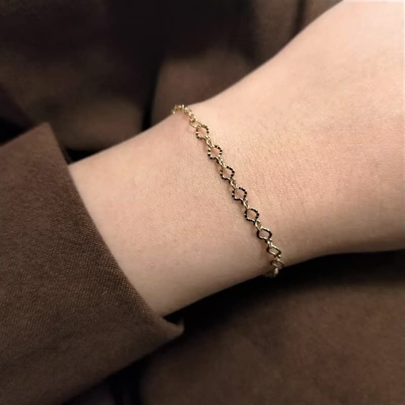 │輕奢│桃心鍊 • 手鍊 • 14K注金 • 14kgf