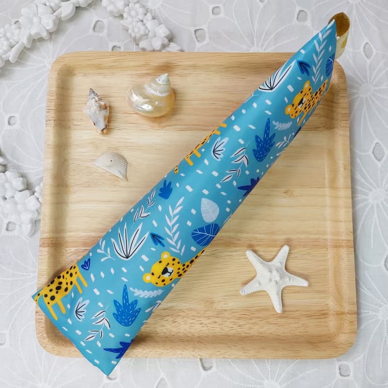 韓國卡通老虎防水布拉鍊立體餐具袋