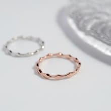 小山綿綿。純銀戒指
