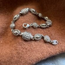 古董AVON銀色雕花手環手鐲 BR246