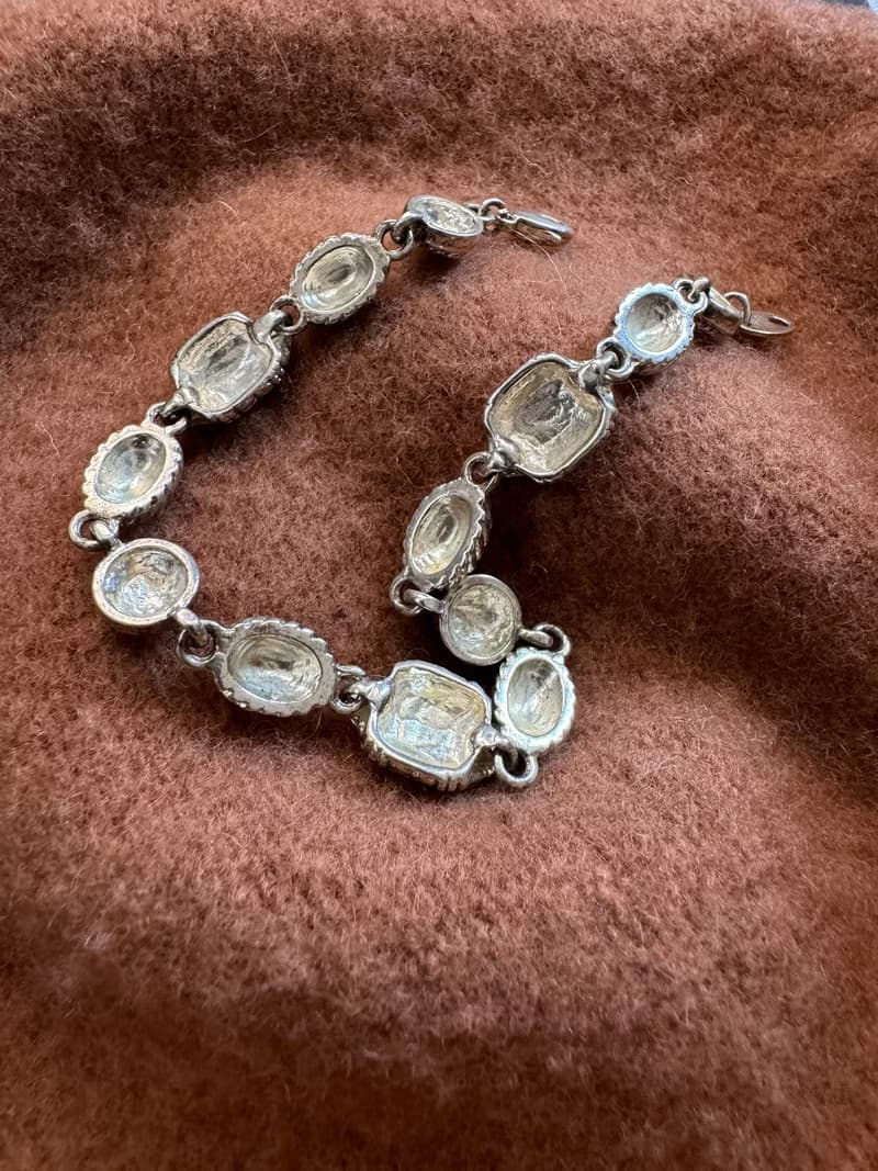 古董AVON銀色雕花手環手鐲 BR246