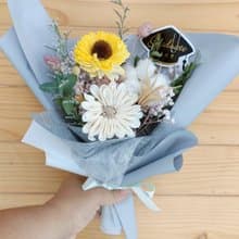 情人節禮物花束索拉乾燥花畢業花束 黃 向日葵太陽花束  生日玫瑰