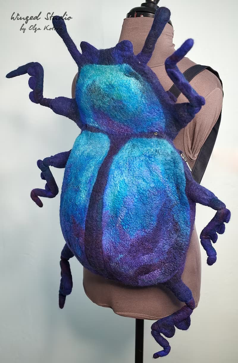 The Blue Beetle Backpack, available for purchase